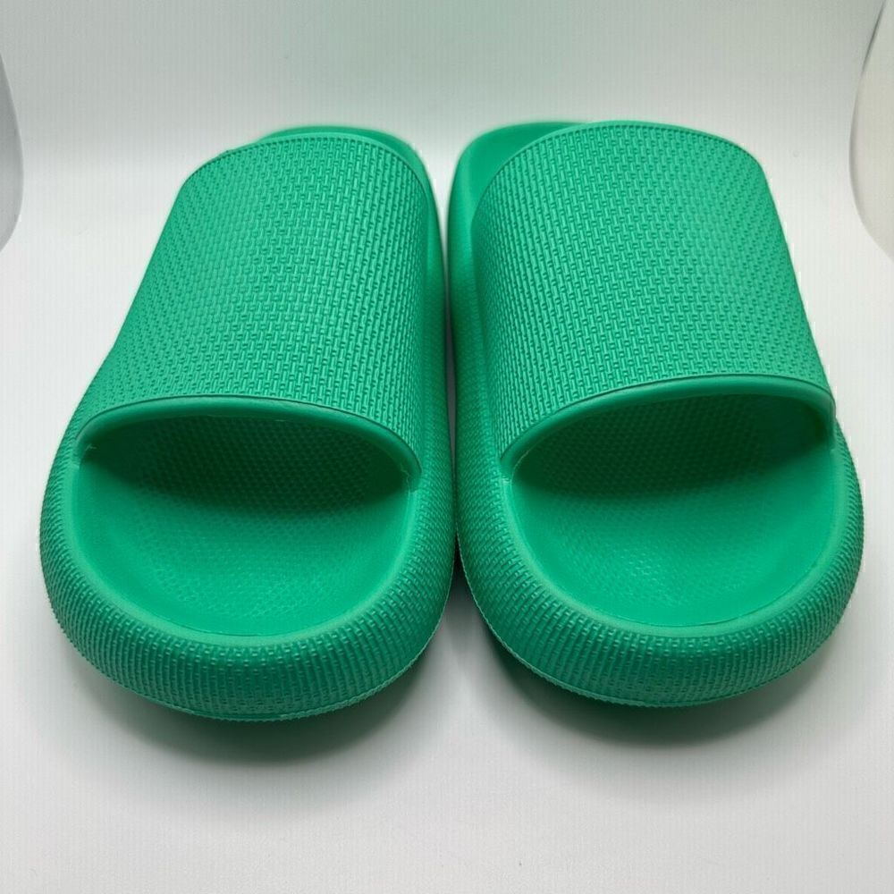 CUSHIONAIRE Women's Cloud Recovery Slide Sandals with +Comfort 7 MINT - Picture 2 of 7